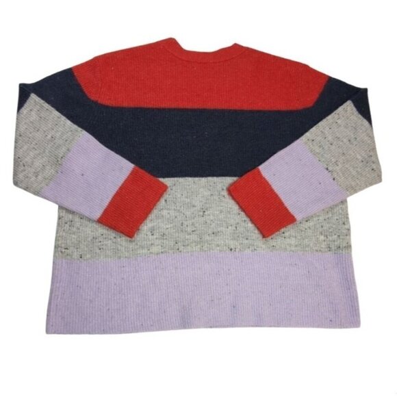 Court & Rowe Sweater Striped Colorblock Red Gray Purple Womens XXL - Picture 2 of 7